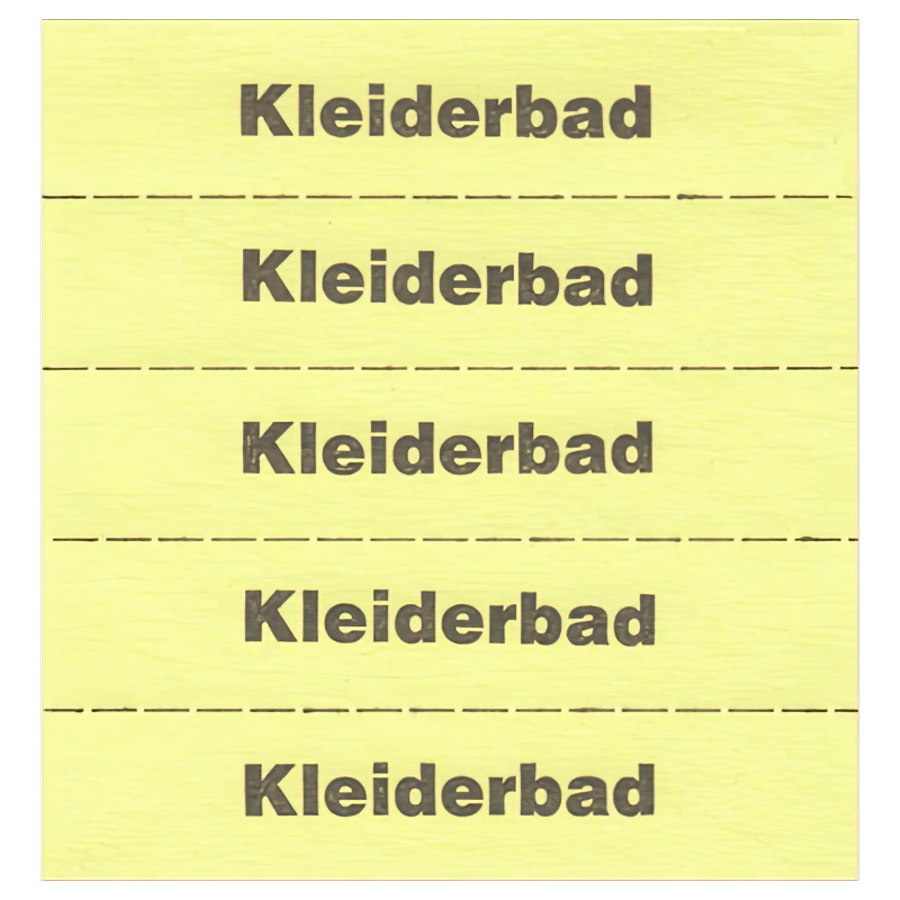 Markierungsz. Kleiderbad gelb